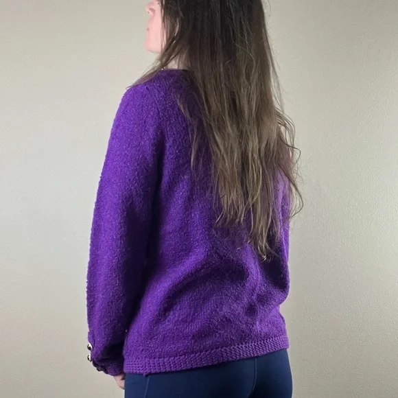 Warm comfy 80s vintage blazer style sweater - Picture 5 of 8